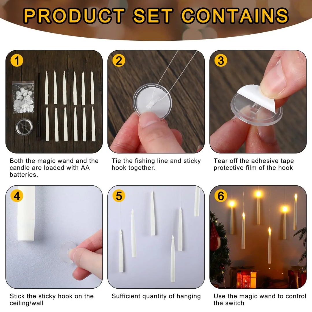 EnchantGlow™ | Floating Candle Set